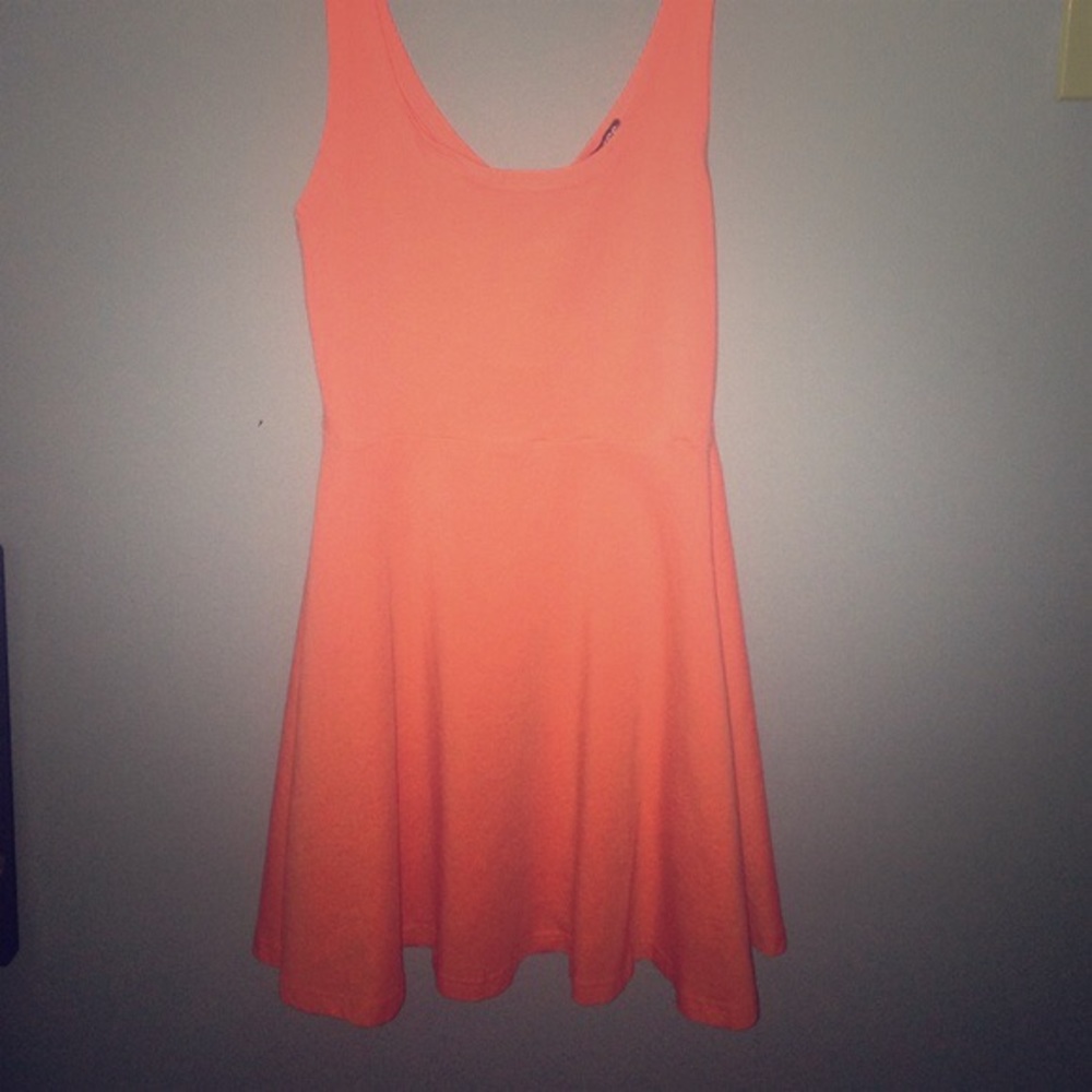 Express peach skater dress